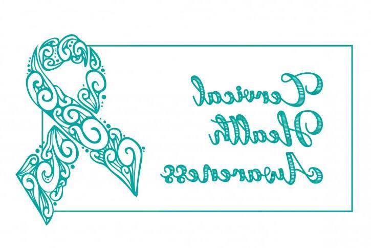 Cervical health awareness ribbon